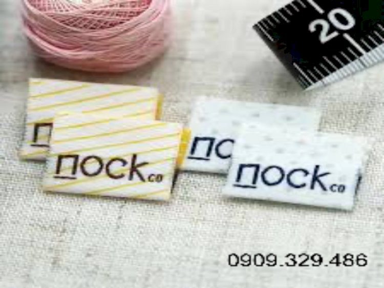 nhãn mác dệt mộc mạc đơn giản
